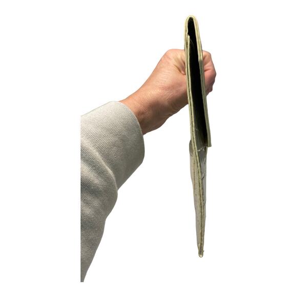 JJ Winters Envelope Clutch Small Gold Metallic Reptile Crocodile Faux Leather - Picture 3 of 6